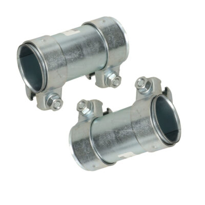 2 Stück Auspuff Doppelschelle Rohrverbinder Rohrschelle von 36 bis 40.5 x 95 mm