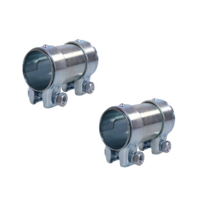 2 Stück Auspuff Doppelschelle Rohrverbinder 40/44.5x90 mm