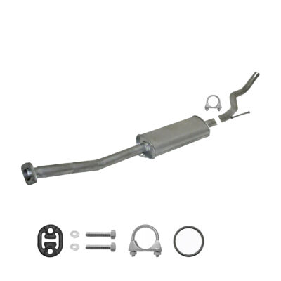 Mitteschalldämpfer, Auspuff für Nissan Micra 1.2, 1.4i 59KW 65KW + Anbaukit