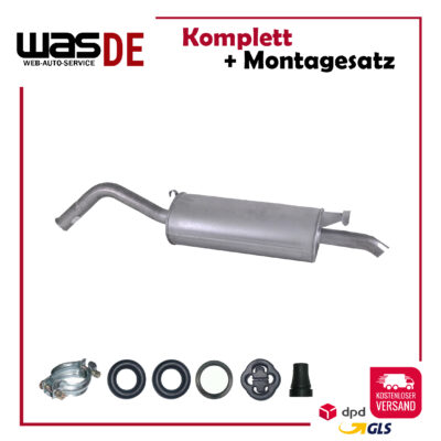 Endschalldämpfer Auspuff Audi 100, 200 2.2, 2.3 85KW 100 KW 1984-1991+Anbaukit