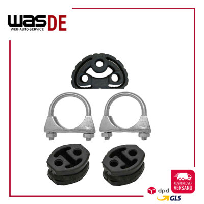 Auspuffhalter + Montageschelle SET für Fiat Panda 1.1/1.2 Ab. Bj. 2003-