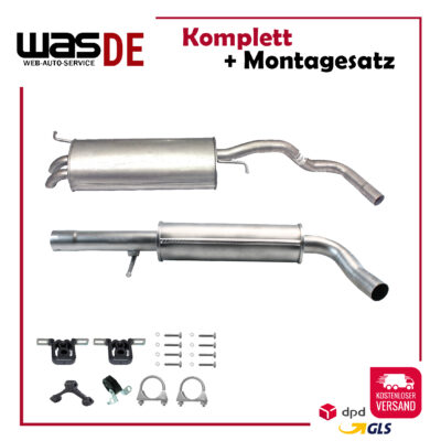Komplette Auspuffanlage Auspuff VW Golf IV 1.6-2.0 1997-2005 Schalldämpfer (1J1)