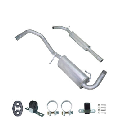 Komplett Auspuff ab Kat VOLKSWAGEN LUPO 1.4i 16V 1998-2005 + Anbaukit