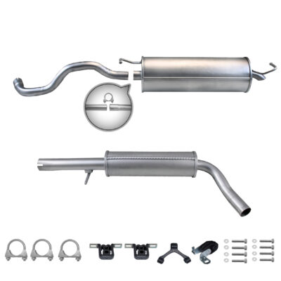 Komplette Auspuffanlage ab Kat VW Golf IV 4 VW Beetle 1.4i 16V + Montagezubehör