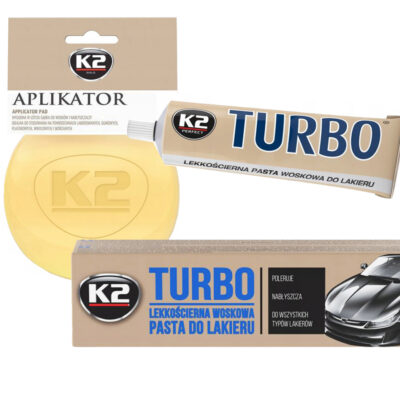 Set aus Wachspaste und Polierschwamm