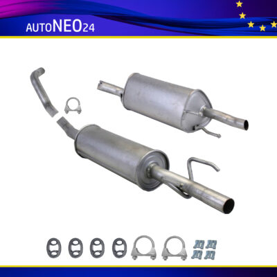 Komplette Auspuffanlage ab Kat Opel Corsa B (S93) 1.0i 12V Schalldämpfer Auspuff