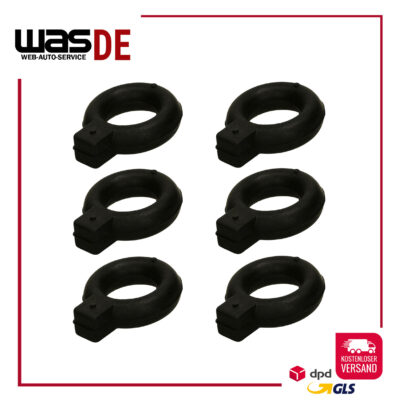 6 x Auspuff Gummi Halter Seat Toledo, VW Golf, VW Jetta, 255-807