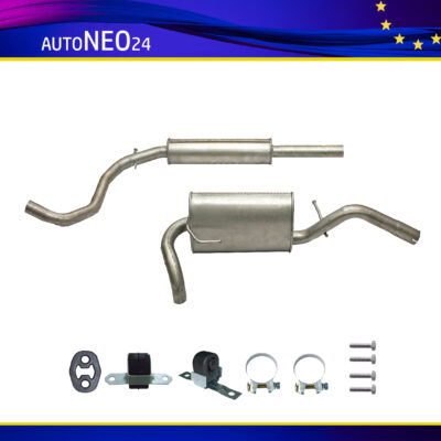 Auspuff VW Lupo 1.0 1.4 (6X1,6E1) 1997-2004 Mittelschalldämpfer Endschalldämpfer