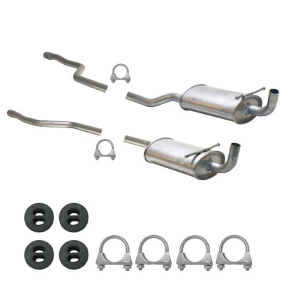 Auspuff Mittelschalldämpfer links und rechts Ford Capri II und III 2.0 - 3.0