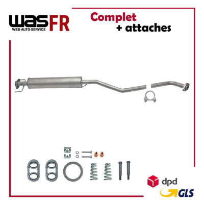 Auspuff Mittelschalldämpfer Opel Vectra B 1.6 i 16V + Anbaukit auch Caravan & CC