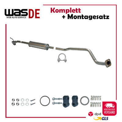 Mittelschalldämpfer für Opel Agila B 1.2 i & Suzuki Splash 1.2 i Auspuff ab. 2008