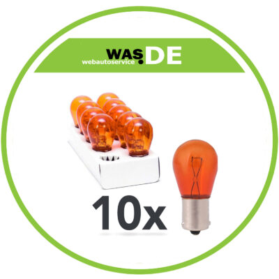 10 x Glühlampe Birnen PY21W BAU15S Halogenlampe 21W 12V