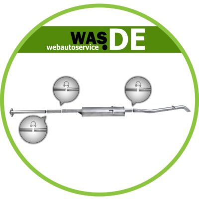 Endschalldämpfer Mercedes A-Klasse W168 A140 A160 A190 kurz ab. 1997, AUSPUFF