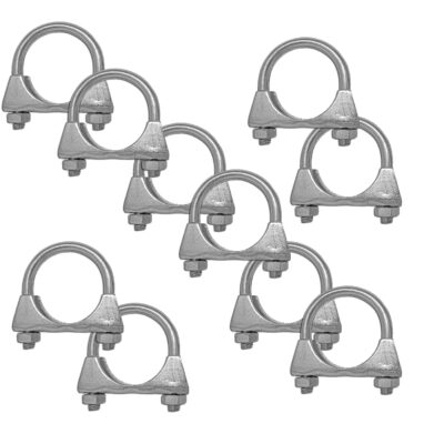 10 Stück verschiedene Größen Auspuff Schellen M8 Ø ab 36 bis 70 Rohrschelle