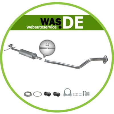 Auspuff Mittelschalldämpfer Opel Agila B 1.0 i, Suzuki Splash 1.0 i