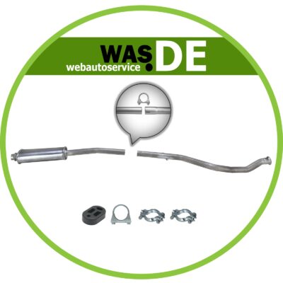 Auspuff Mittelschalldämpfer Peugeot 206 CC & Schrägheck 1.6 16V + Montagesatz