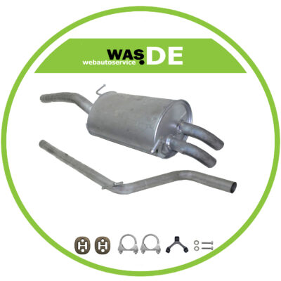 Auspuff VW Caddy III 2005-2010 1.9TDi Endschalldämpfer + Mitterohr + Montagesatz