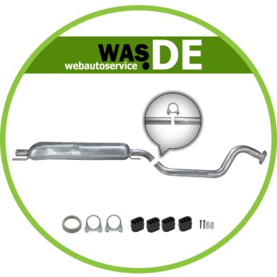 Auspuff Mittelschalldämpfer Opel Zafira A (F75_) 1.6 1.8 2.2 16V + Montagesatz