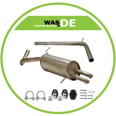 Auspuffanlage ab Kat VW Fox 1.4 TDI 5Z1, 5Z3 ab. Bj. 2005- Auspuff + Montagesatz