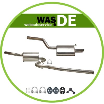 Auspuffanlage ab Kat Skoda Octavia II (1Z3) 1.6, auch Combi Auspuff