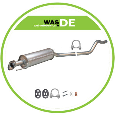 Auspuff Mittelschalldämpfer Opel Astra F CC, Stufenheck Endtopf mit Anbauteile