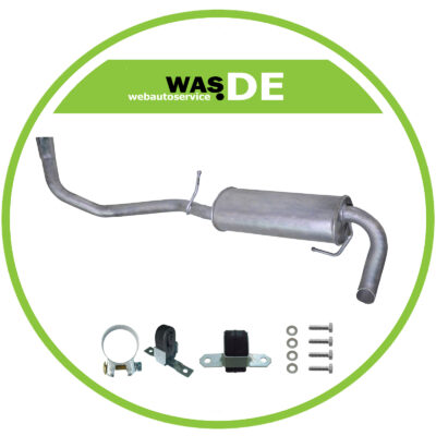 Endschalldämpfer Auspuff VW Lupo 6X 1.416V 1998-2005 Schrägheck Endtopf+Anbaukit