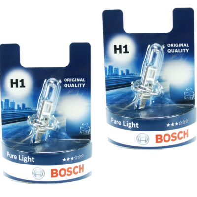 2 X Glühlampe Halogen BOSCH H1 Pure Light 12V, 55W, Sockel P14,5s