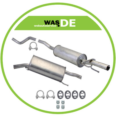 Auspuffanlage ab Kat Opel Corsa B (S93) 1.0i 12V Schalldämpfer Auspuff +Anbaukit
