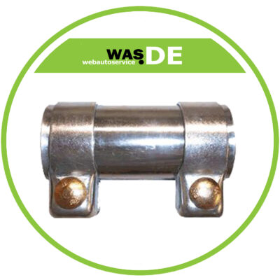 1 Stück Auspuff Rohrverbinder Doppelschelle 45 x 95mm