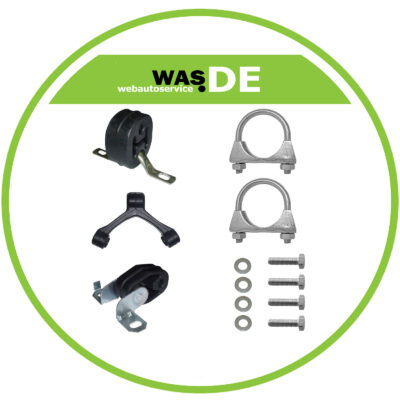 Montagesatz für Mitteltopf Endtopf Audi A4 (B5) und Audi A4 Avant (B5) 1.8 Gummi