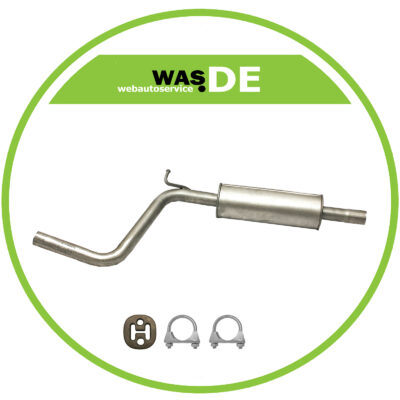 Auspuff Mittelschalldämpfer VW Caddy III Kasten & Kombi 1.6 & 2.0 SDI + Anbaukit