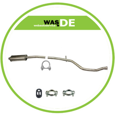 Auspuff Mittelschalldämpfer Peugeot 206 CC & Schrägheck 1.6 16V + Montagesatz