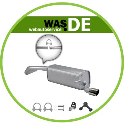 Endschalldämpfer für VW Polo 6R 1.2 TSI 2009- & AUDI A1 1.2 2010- Auspuff
