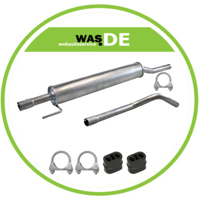 Auspuff Mittelschalldämpfer Opel Corsa C (F08, F68) 1.0 inkl. Montagesatz